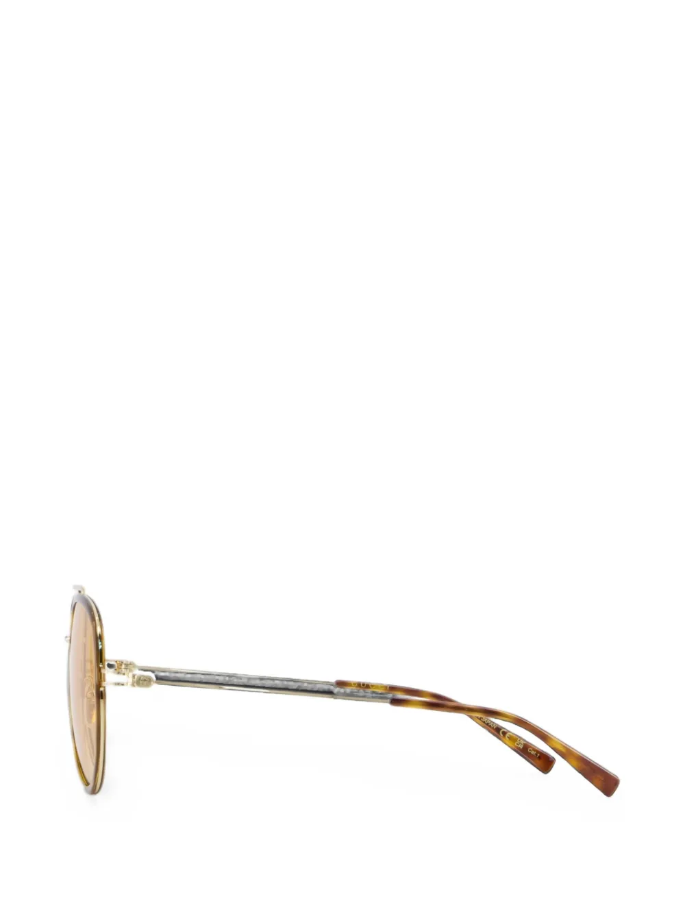 Gucci Eyewear Zonnebril met piloten montuur en schildpadschild design Bruin
