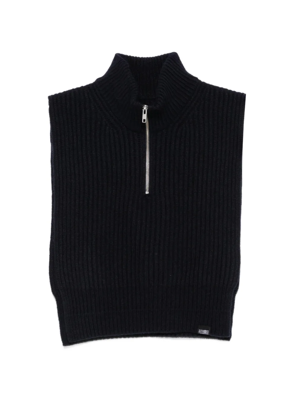 MM6 Maison Margiela ribbed-knit half-zip sweater