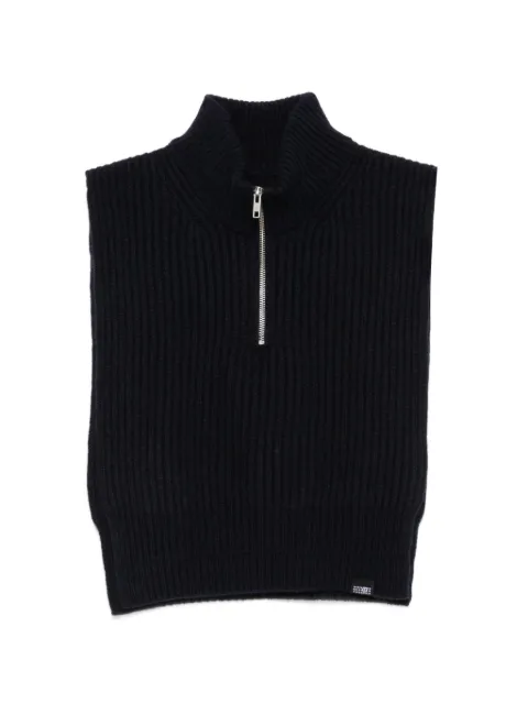 MM6 Maison Margiela ribbed-knit half-zip sweater