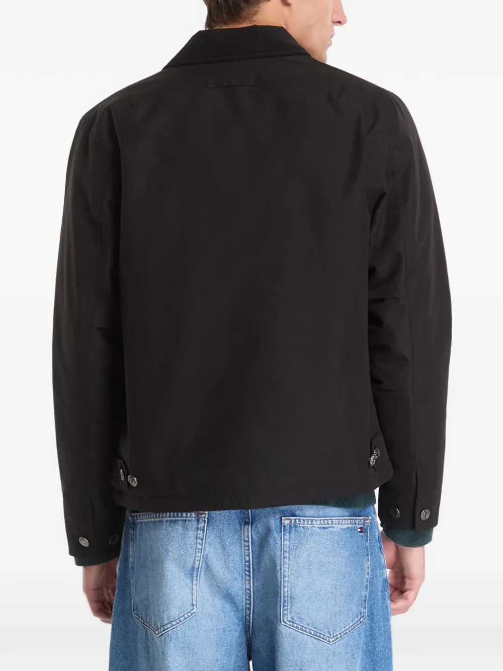 SAMSOE Sarobin P zip-up chest-pocket jacket Zwart