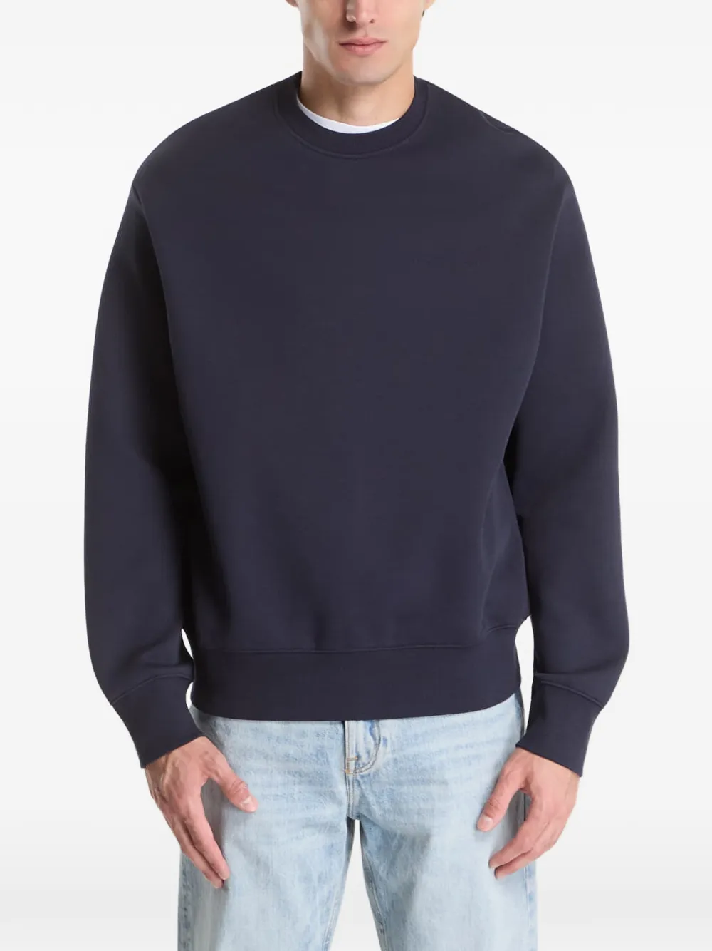 Samsoe & Samsoe Ribbed-trim Sweater In Blue