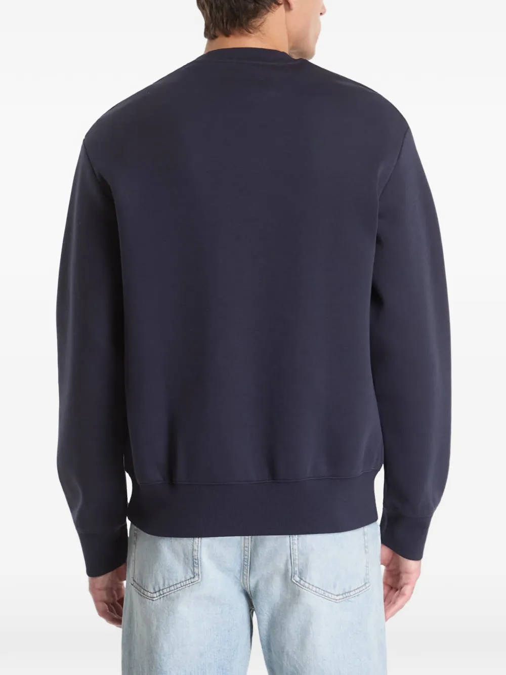 SAMSOE Trui met geribbelde afwerking Blauw