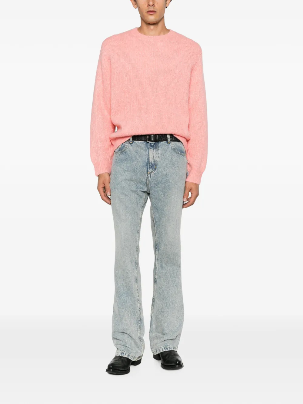 Sunflower ribbed-knit sweater Roze