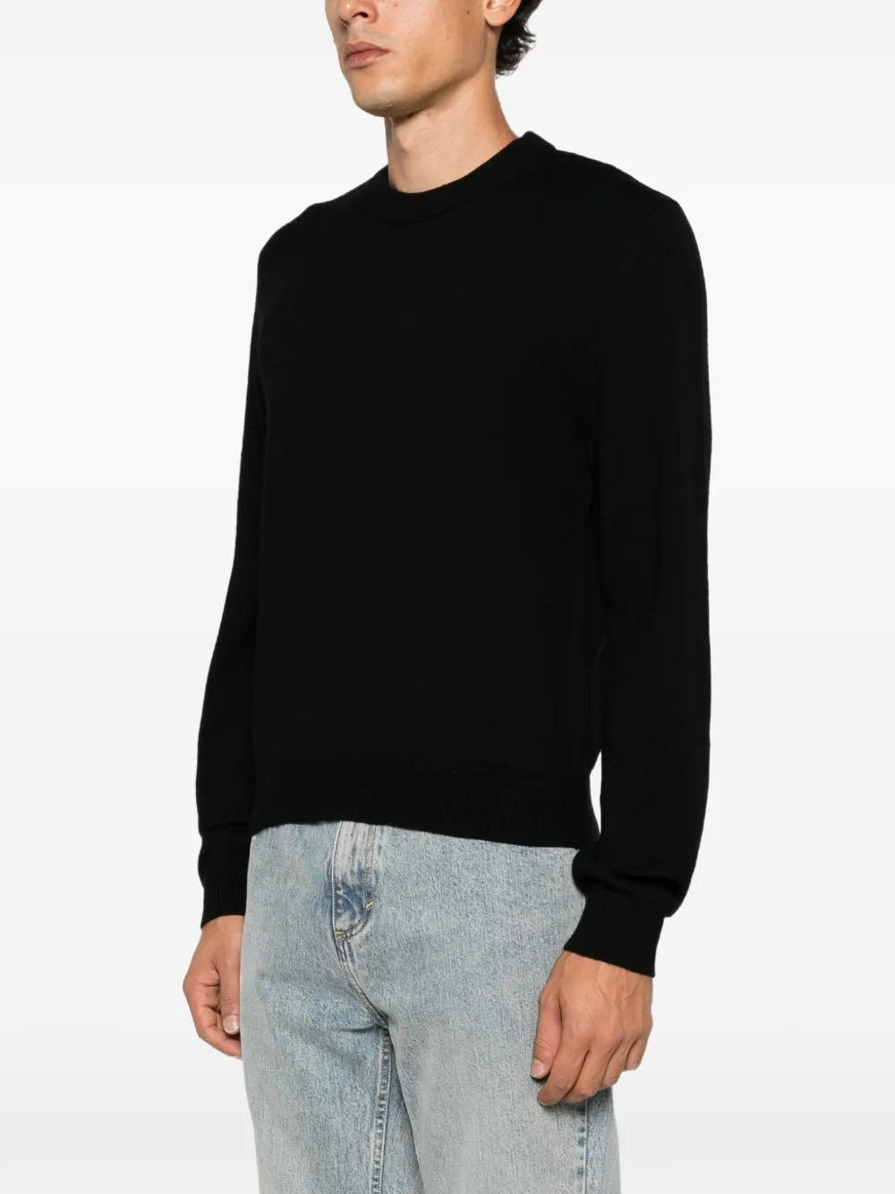 Sunflower ribbed-knit crew-neck sweater Zwart