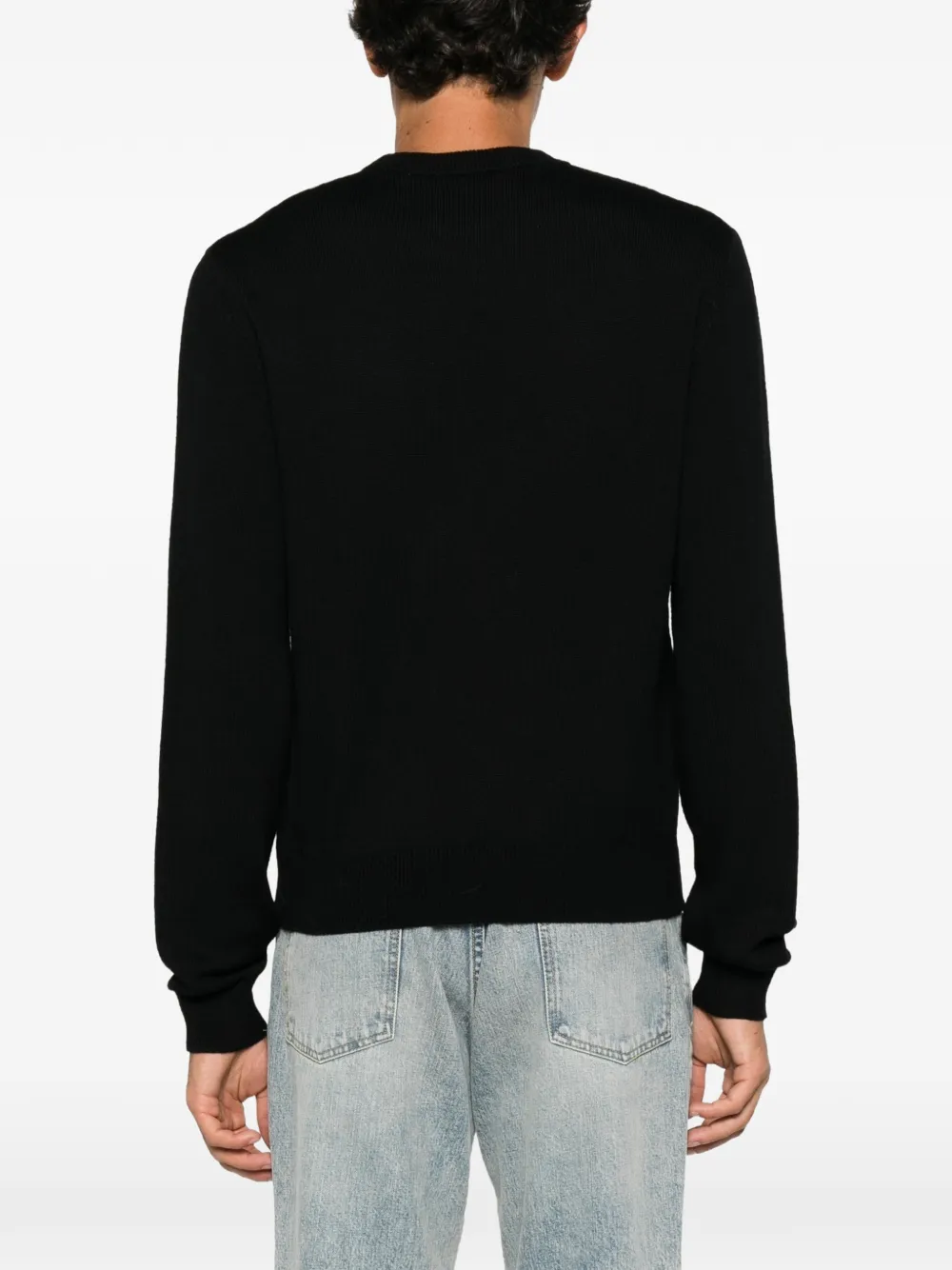 Sunflower ribbed-knit crew-neck sweater Zwart