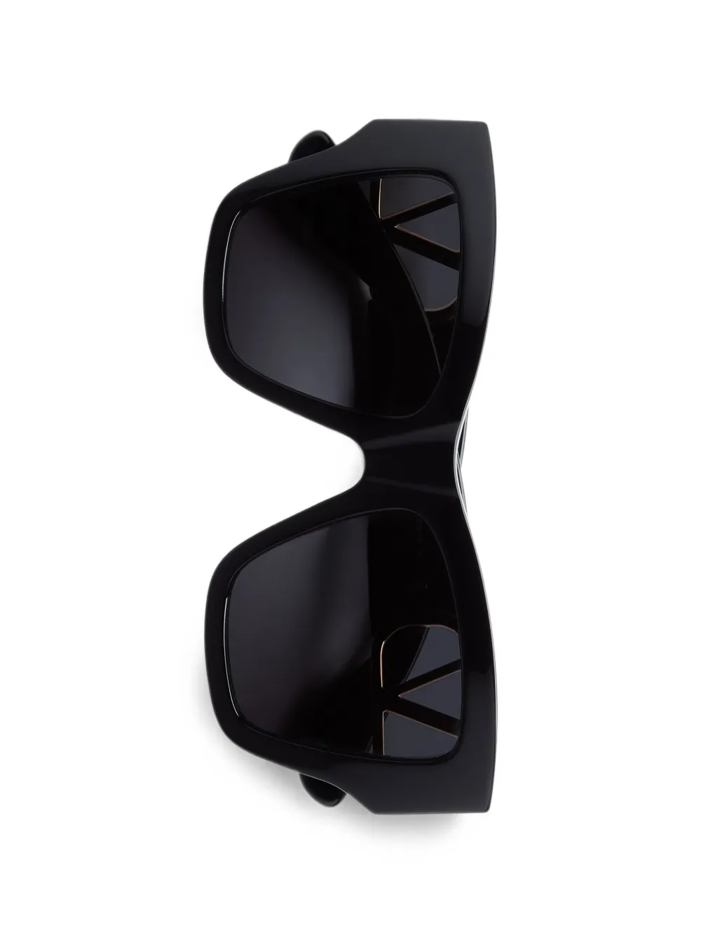 VALENTINO GARAVANI EYEWEAR Oversized zonnebril met cat-eye montuur en VLogo-plakkaat Zwart