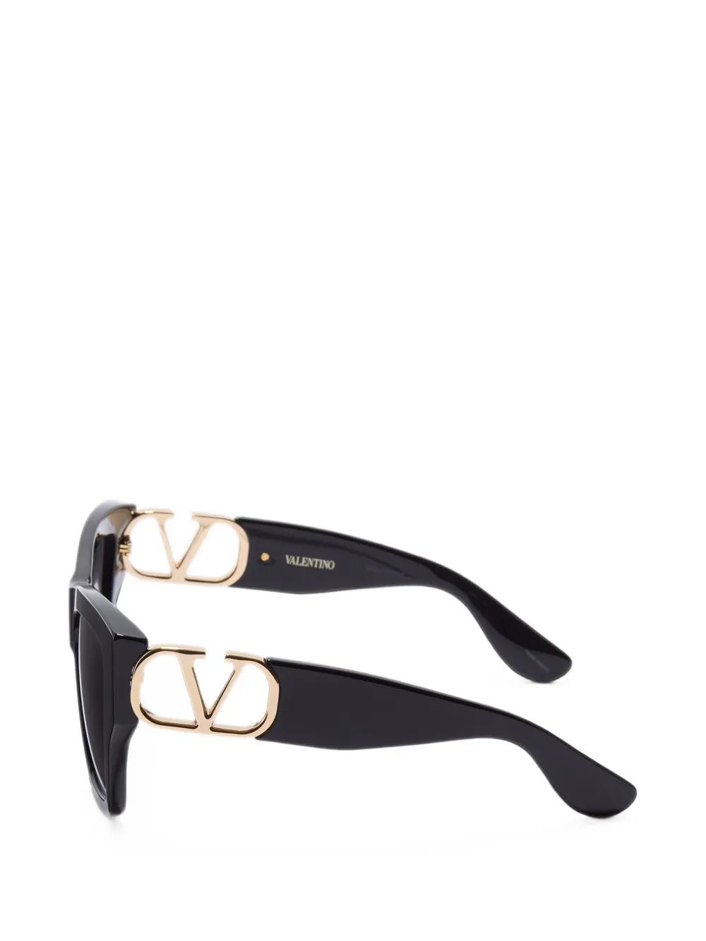 VALENTINO GARAVANI EYEWEAR Oversized zonnebril met cat-eye montuur en VLogo-plakkaat Zwart