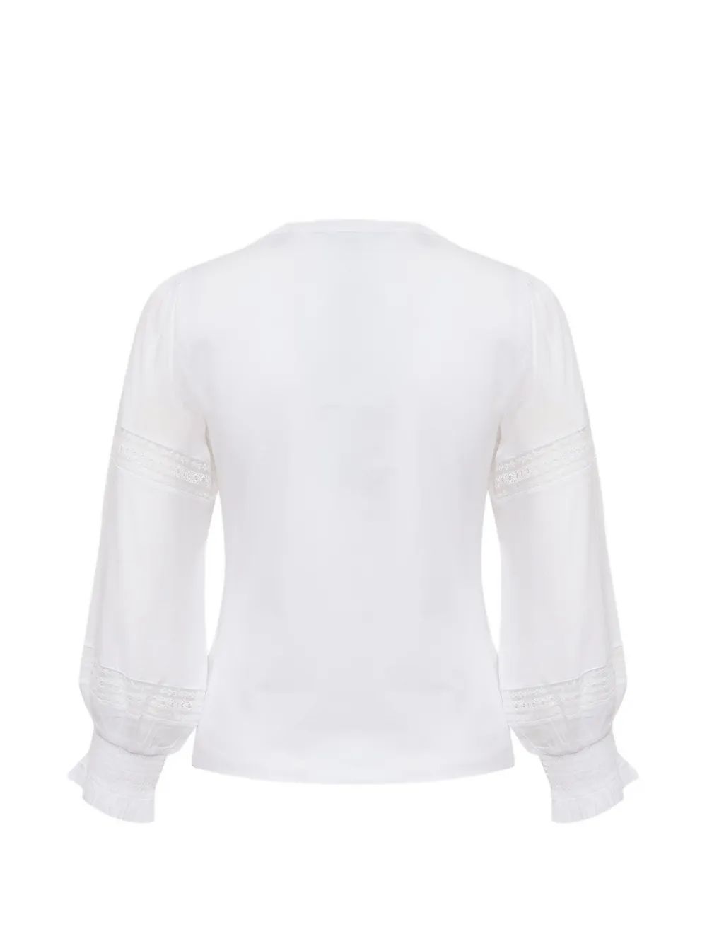 Veronica Beard Bellamie top met kanten afwerking Wit