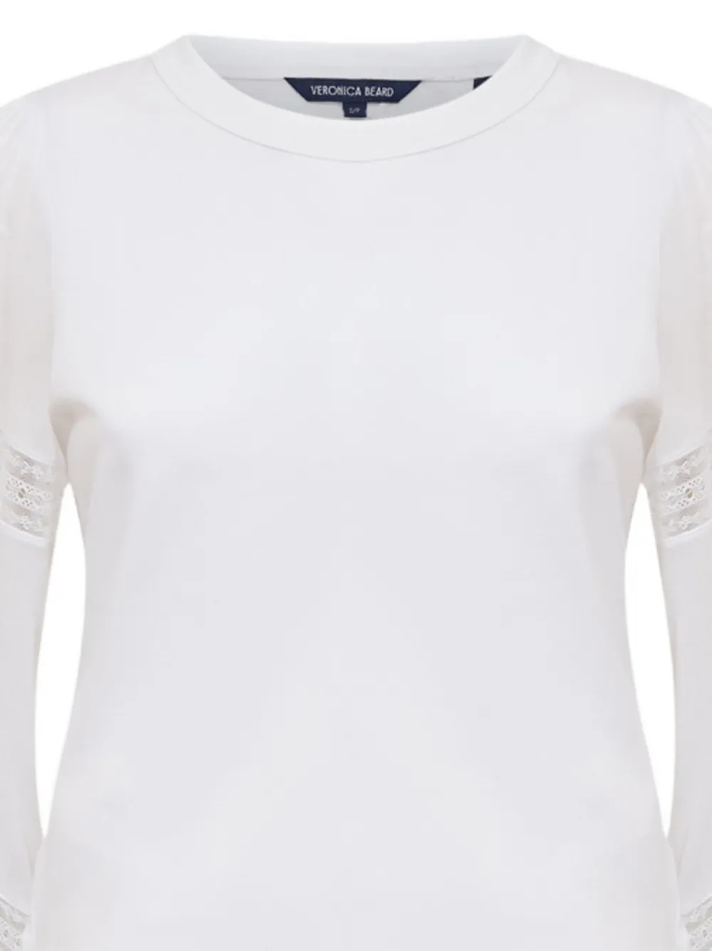 Veronica Beard Bellamie top met kanten afwerking Wit