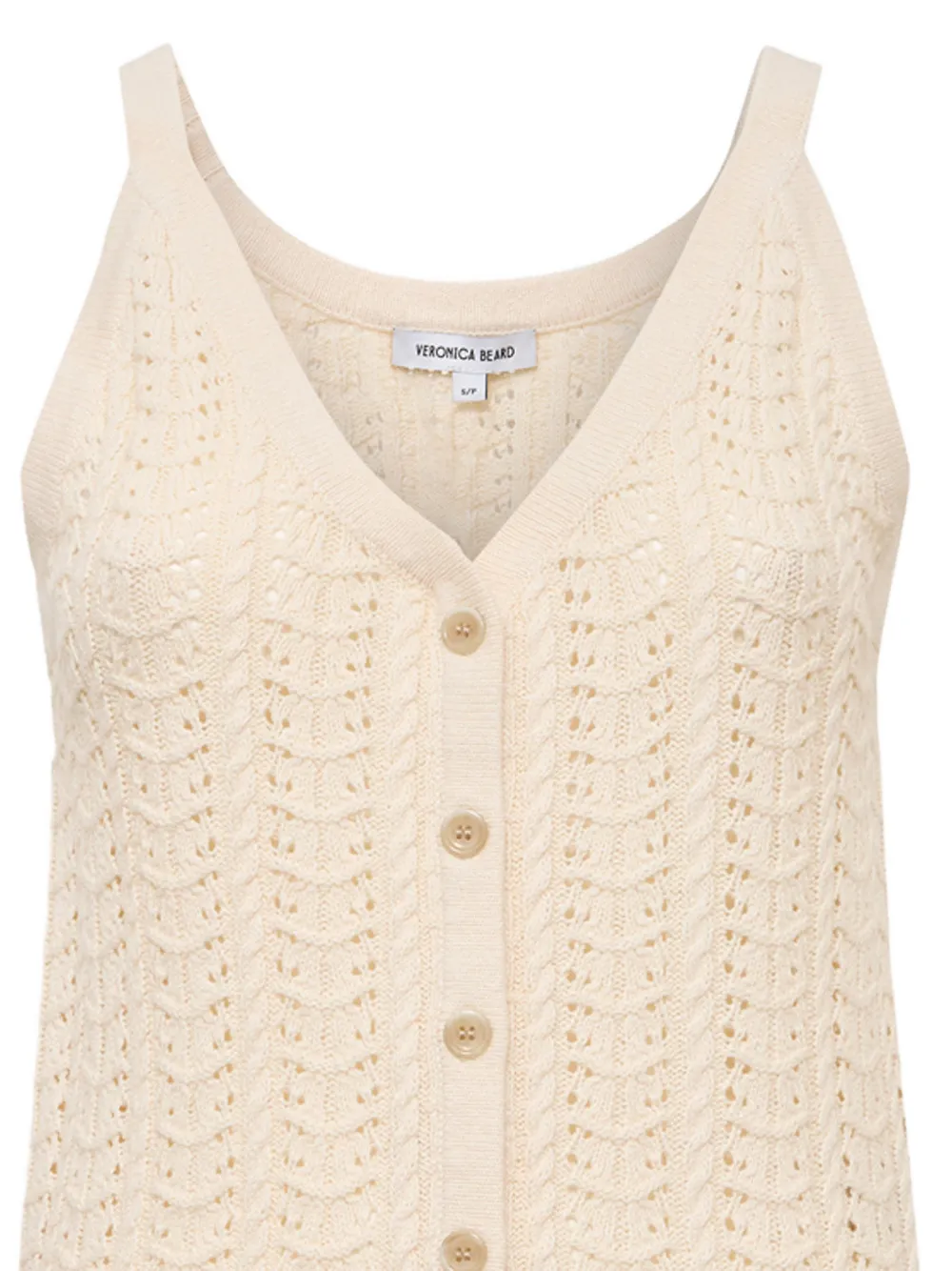 Veronica Beard Leonora V-neck vest Beige