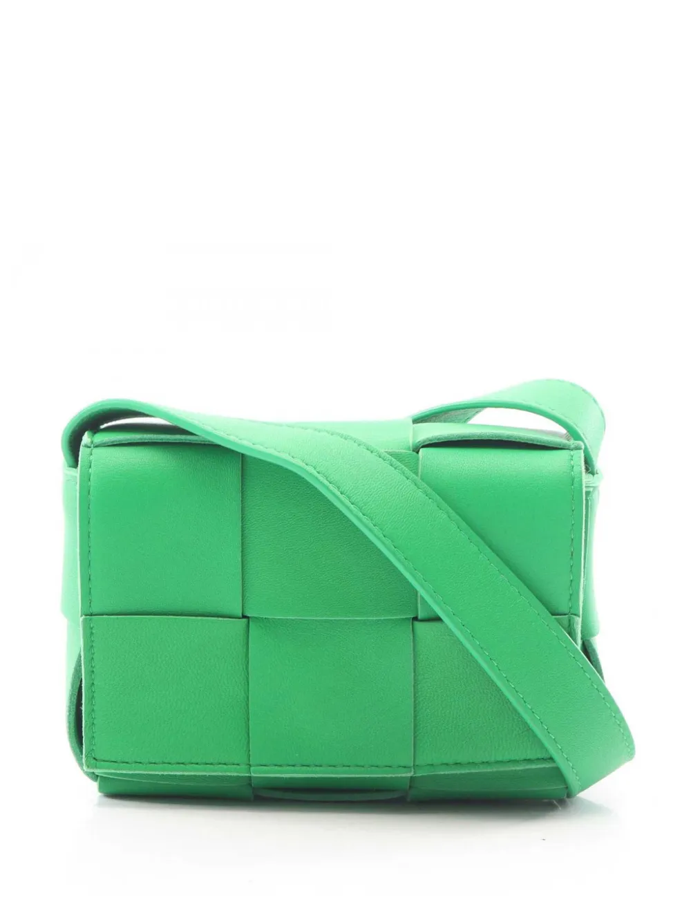 Bottega Veneta Pre-Owned 2012-2026 Candy Nappa Intrecciato Cassette crossbody bag - Verde