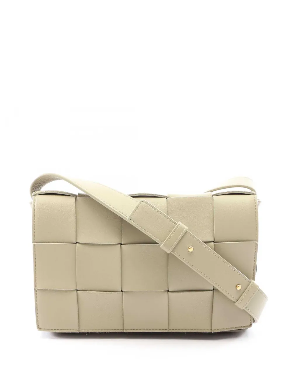Bottega Veneta Pre-Owned 2012-2026 Grained Calfskin Intrecciato Cassette crossbody bag - Marrone