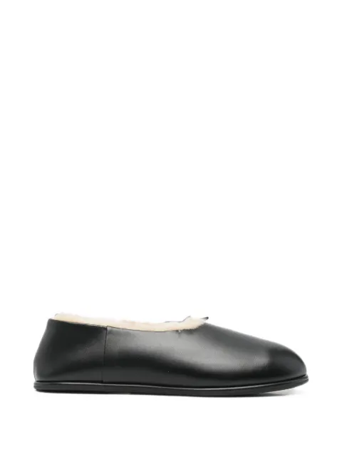 Dear Frances shearling-lined leather slippers