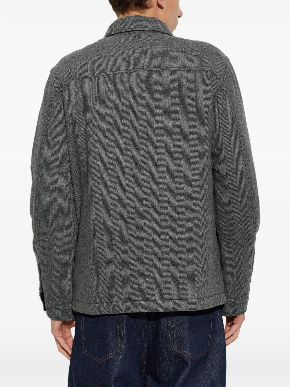 Woolrich Alaskan shirtjack met visgraatpatroon Grijs
