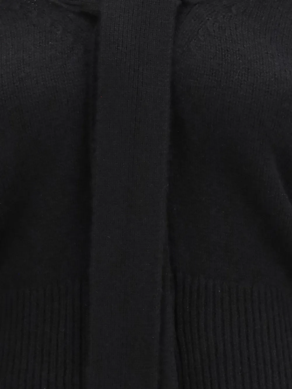 Ermanno Scervino Vest met strikdetail en geribbelde afwerking Zwart