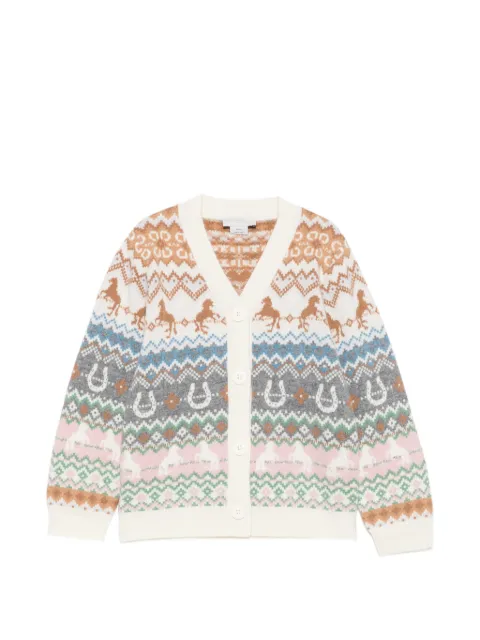Stella McCartney Kids intarsia-knit button-up cardigan
