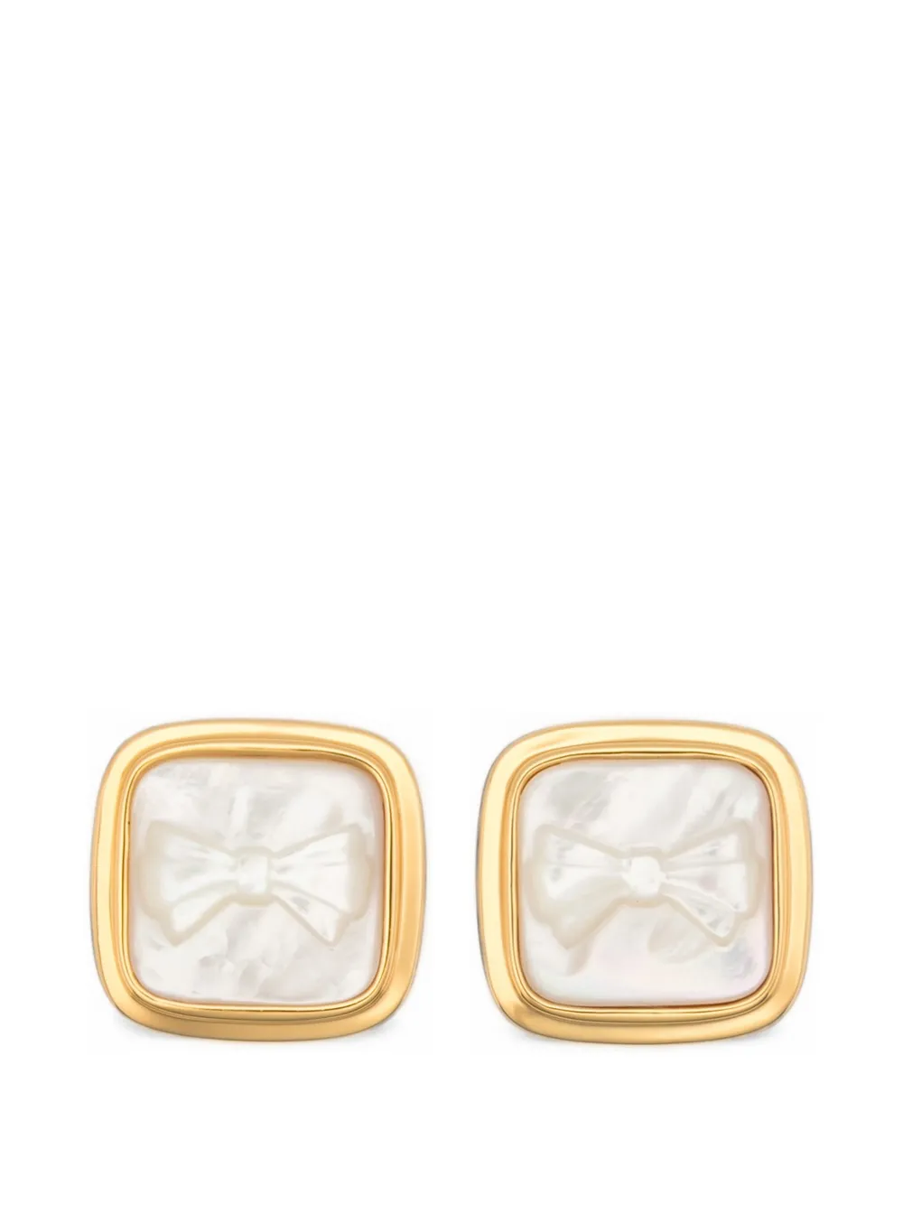 SHUSHU/TONG x Yvmin boucles d’oreilles carrées à nœud SHUSHU/TONG x Yvmin boucles d’oreilles carrées à nœud