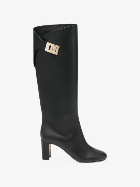 Elli Gancini-buckle leather boots