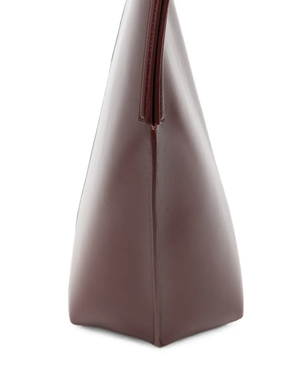 Jil Sander Kante leren shopper met logo-reliëf Rood