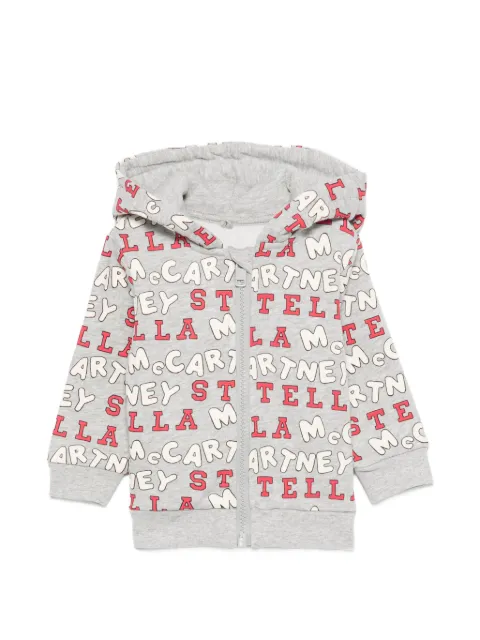 Stella McCartney Kids logo-print zip-up hoodie