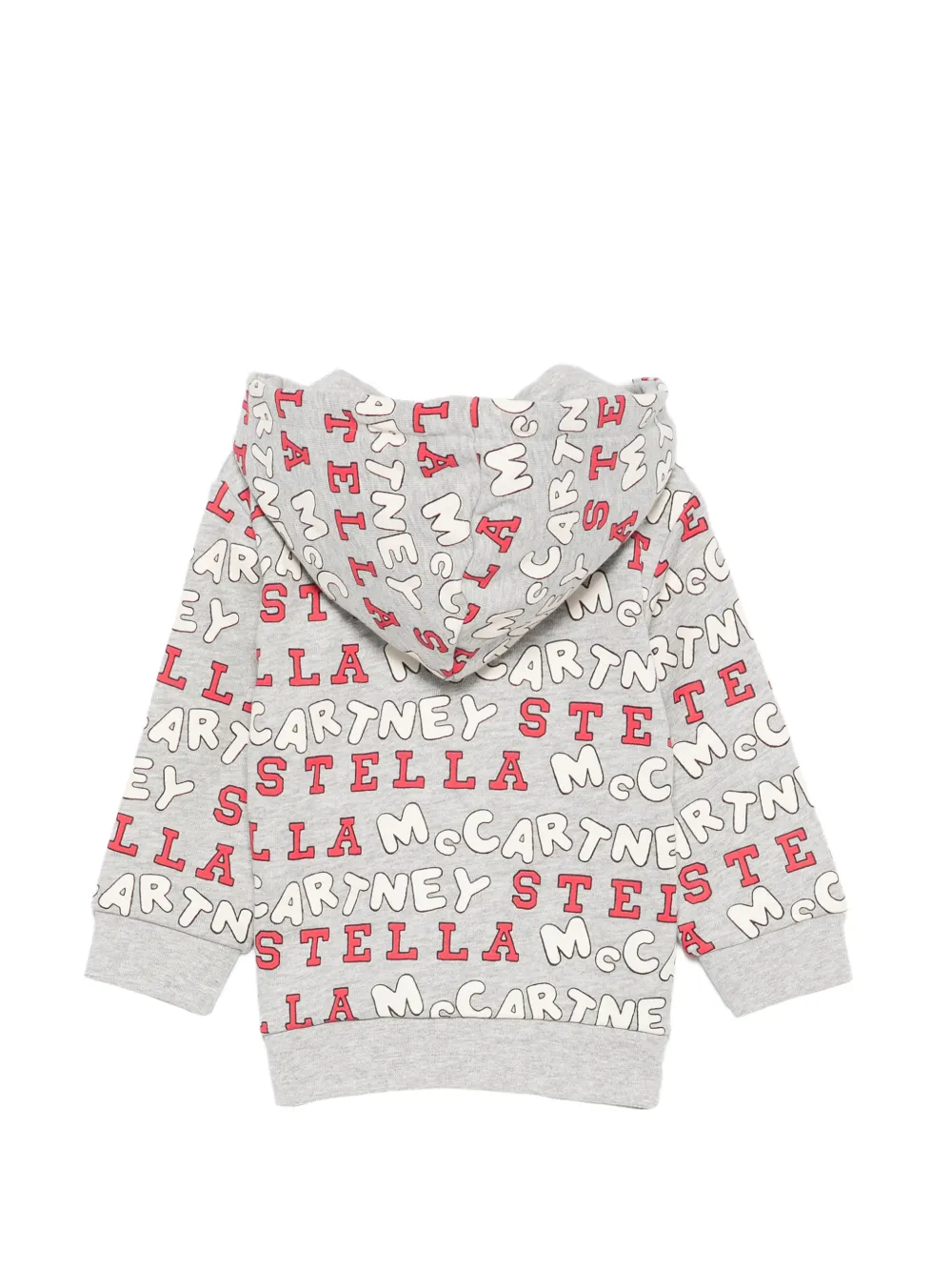 Stella McCartney Kids Hoodie met logoprint en rits Grijs