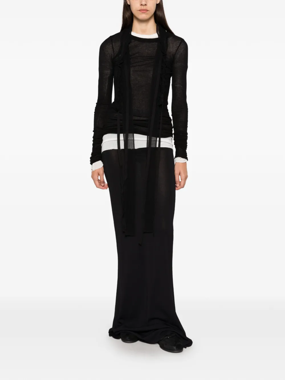 Ann Demeulemeester Joella haarband met ruches Zwart