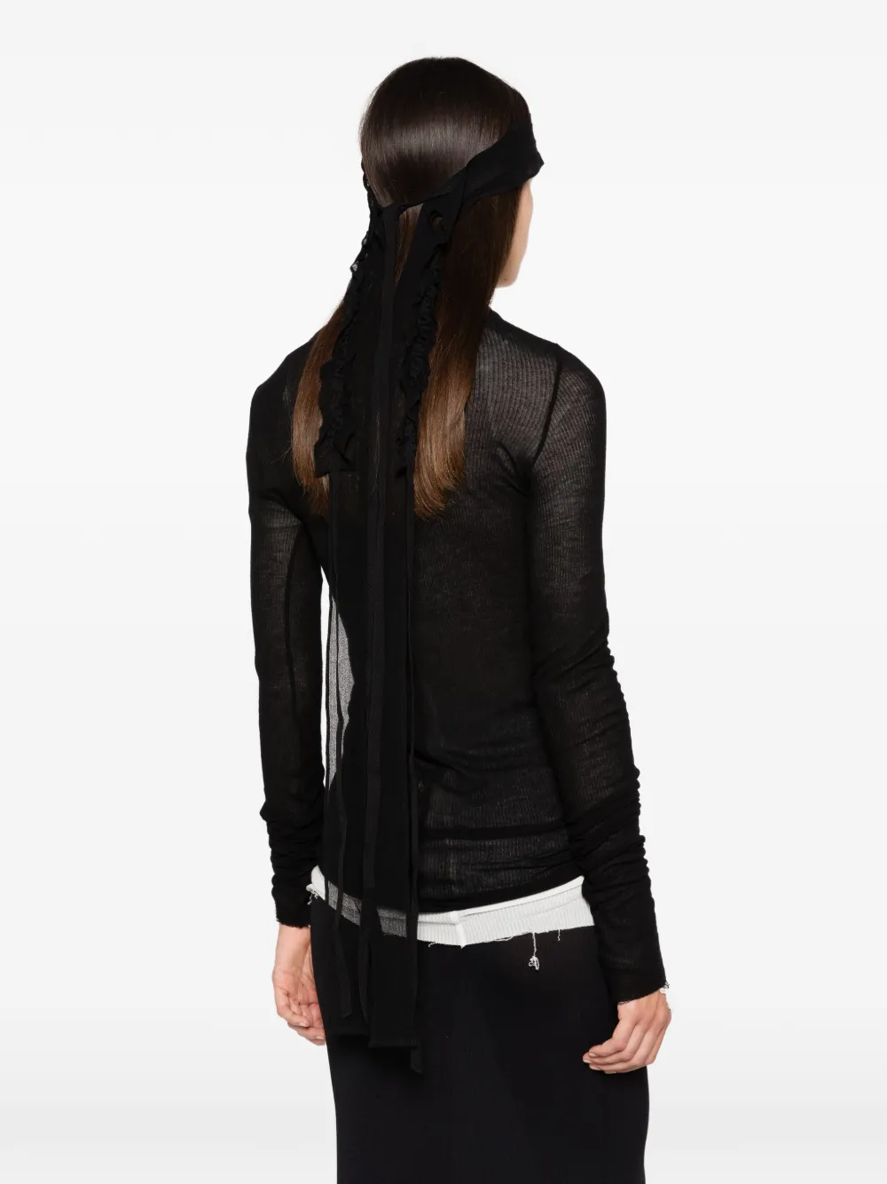 Ann Demeulemeester Joella haarband met ruches Zwart