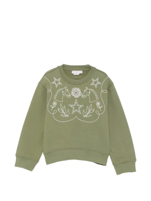 Stella McCartney Kids sweat brodé à motif cheval