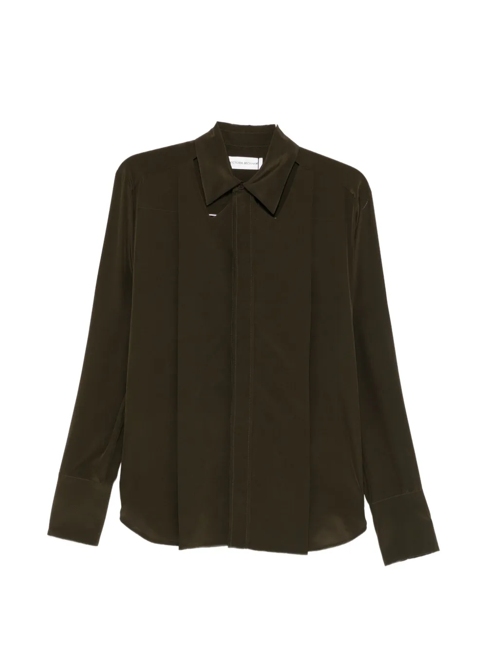 Victoria Beckham cut-out long-sleeve shirt - Verde