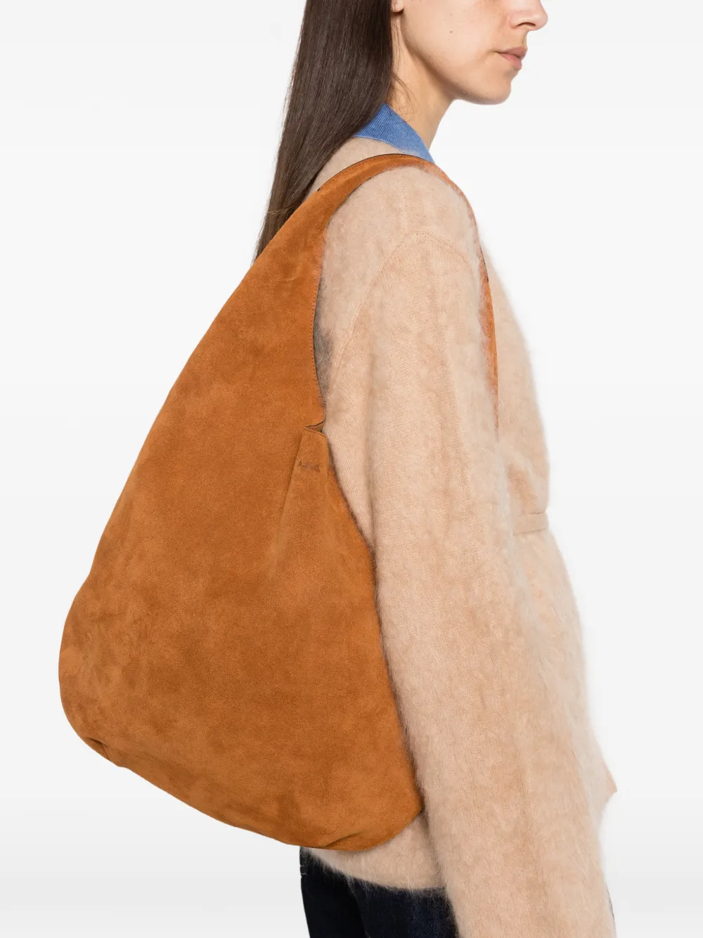 A.P.C. Le Neige suède schoudertas Bruin