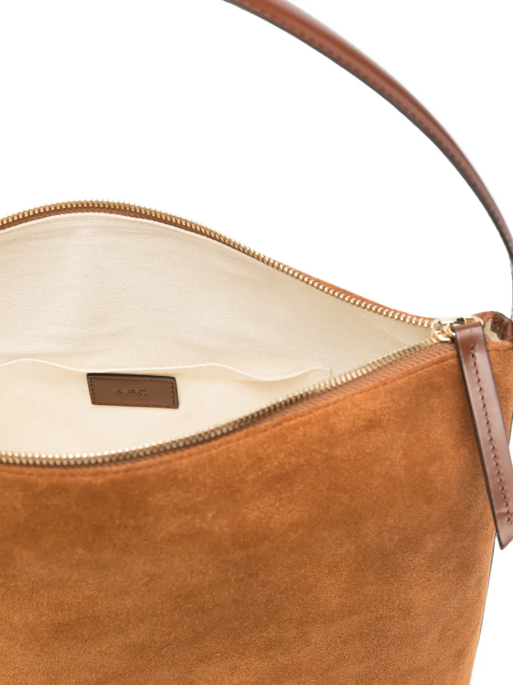 A.P.C. Vera suède schoudertas Beige