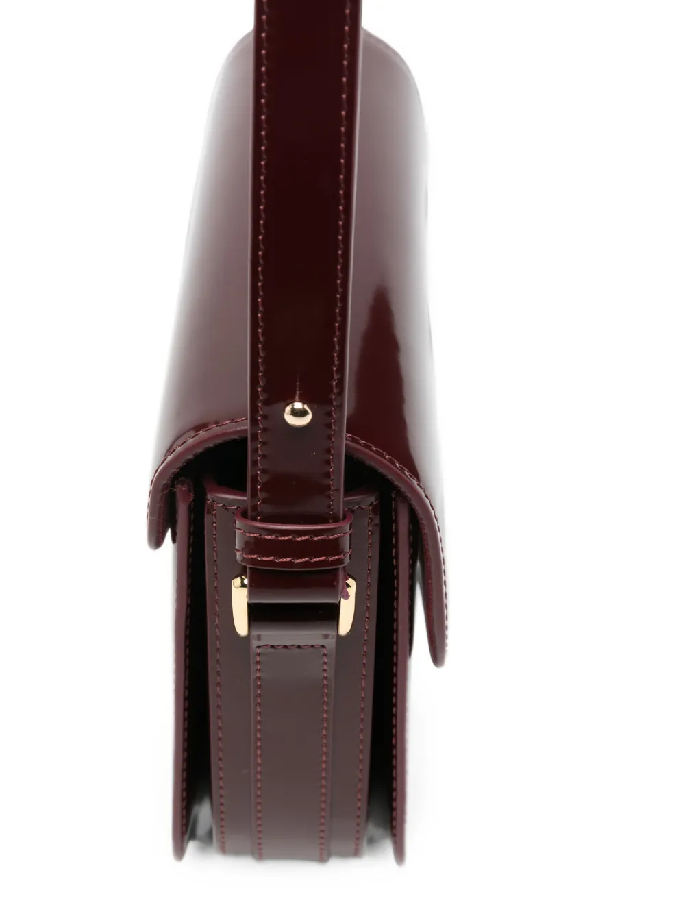 A.P.C. Kleine Grace lakleren schoudertas Rood