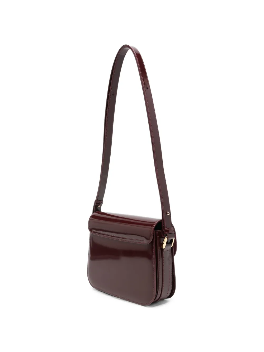 A.P.C. Kleine Grace lakleren schoudertas Rood
