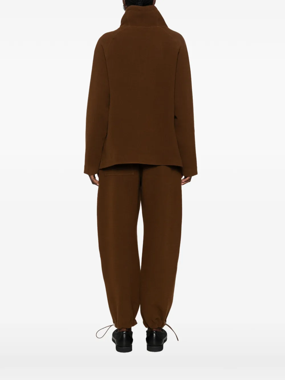 Studio Nicholson Sweater met trekkoord en rits Bruin