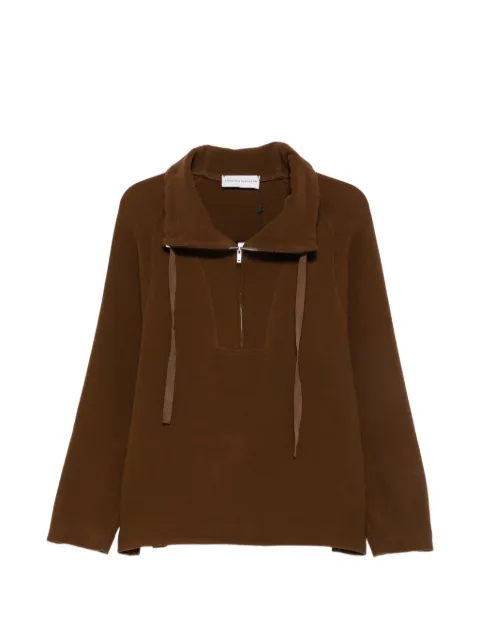Studio Nicholson quarter-zip drawstring sweatshirt