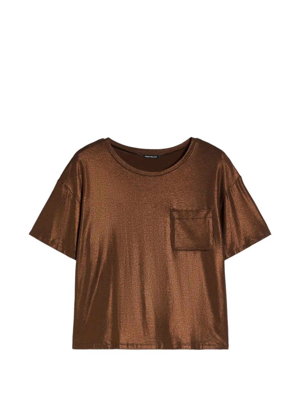 Pennyblack metallic-effect pocket T-shirt - Marrone