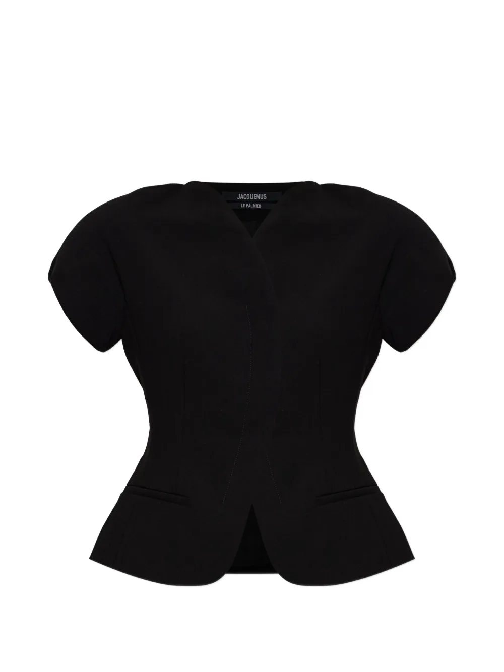 Jacquemus Ovalo short-sleeved blazer - Nero