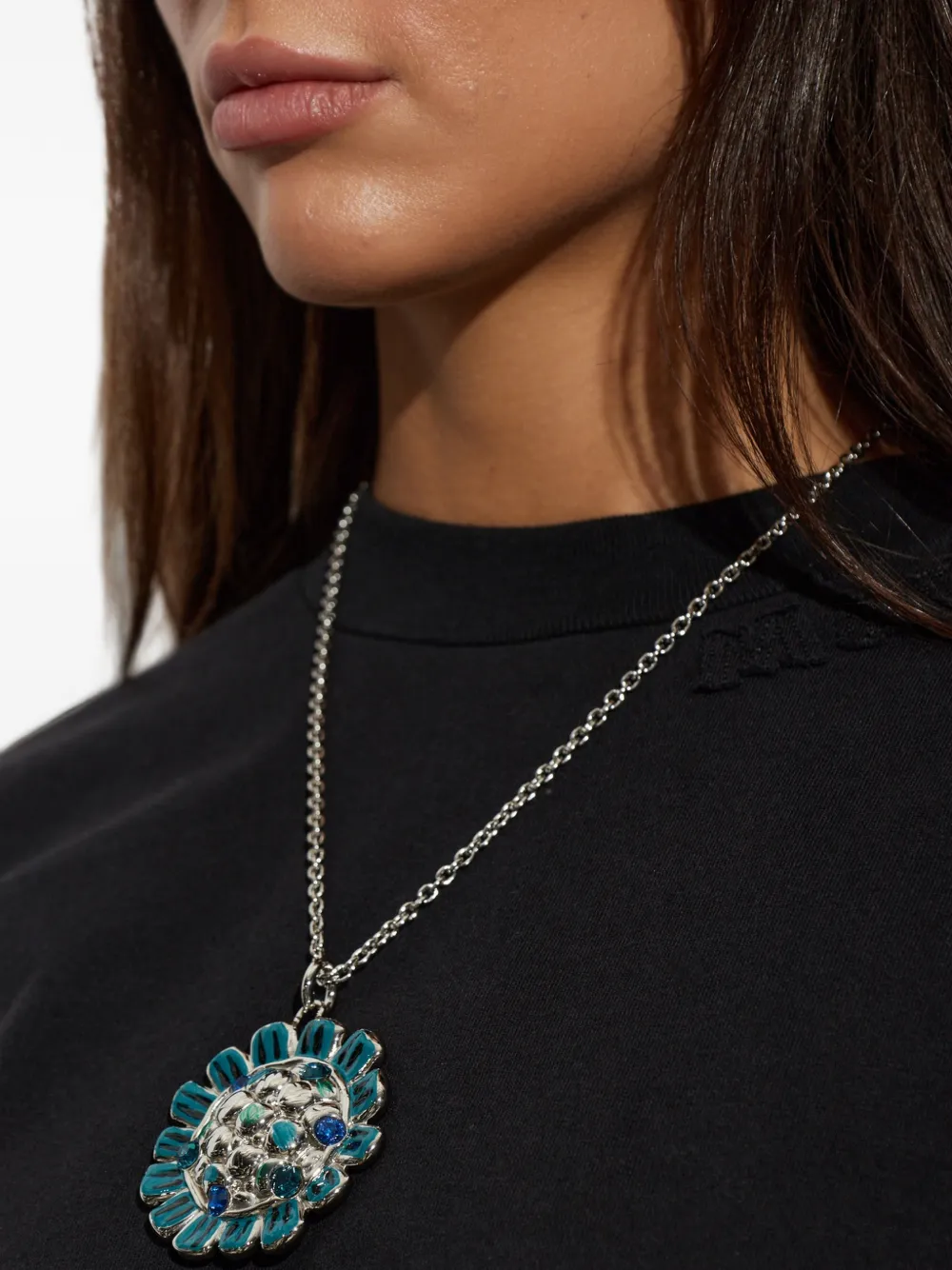 Marni flower-pendant necklace - Argento