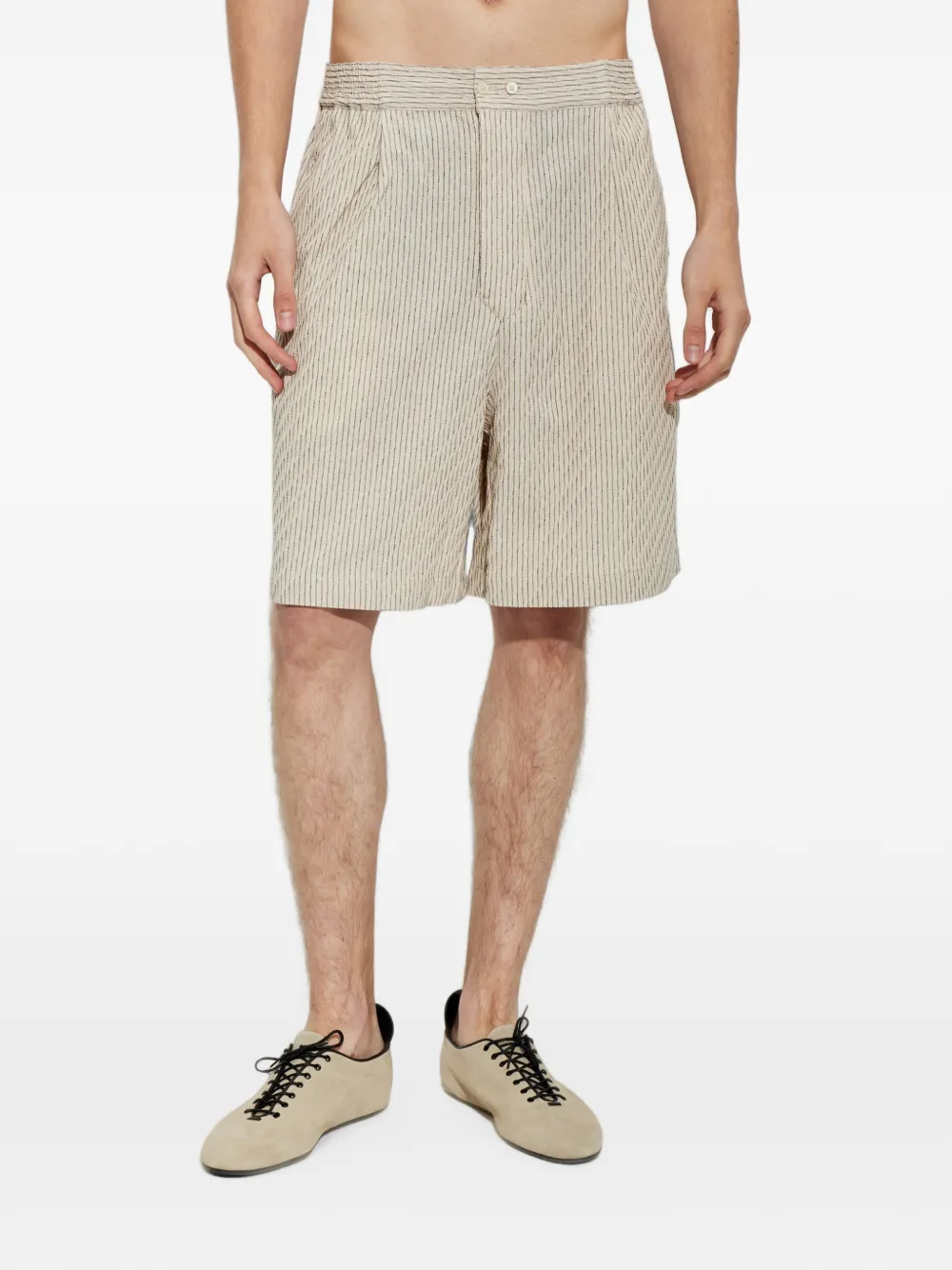 Jacquemus The Pyjama shorts met elastische taille Beige