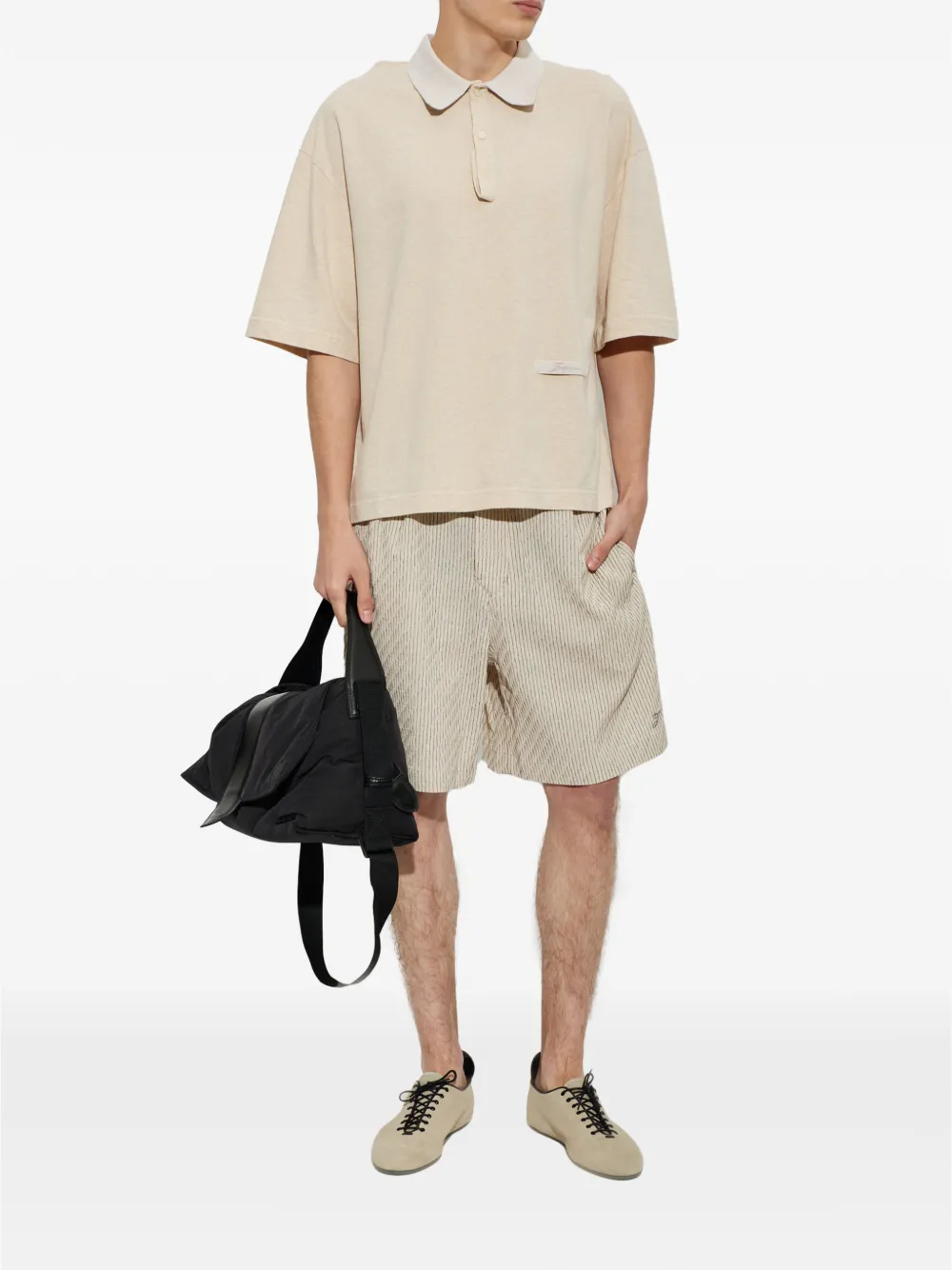 Jacquemus The Pyjama shorts met elastische taille Beige