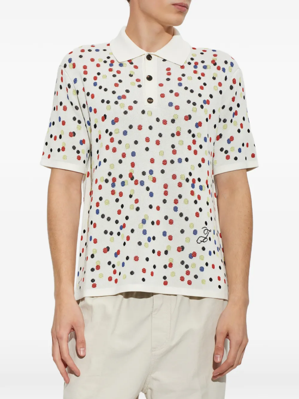 Jacquemus The Confettis poloshirt Wit