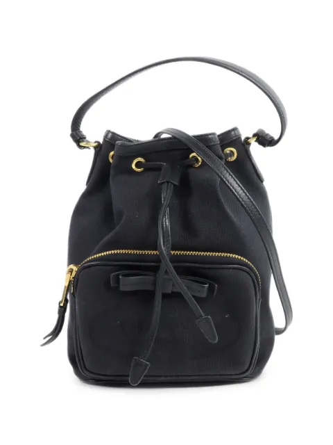 Prada Pre-Owned bow-detail bucket bag