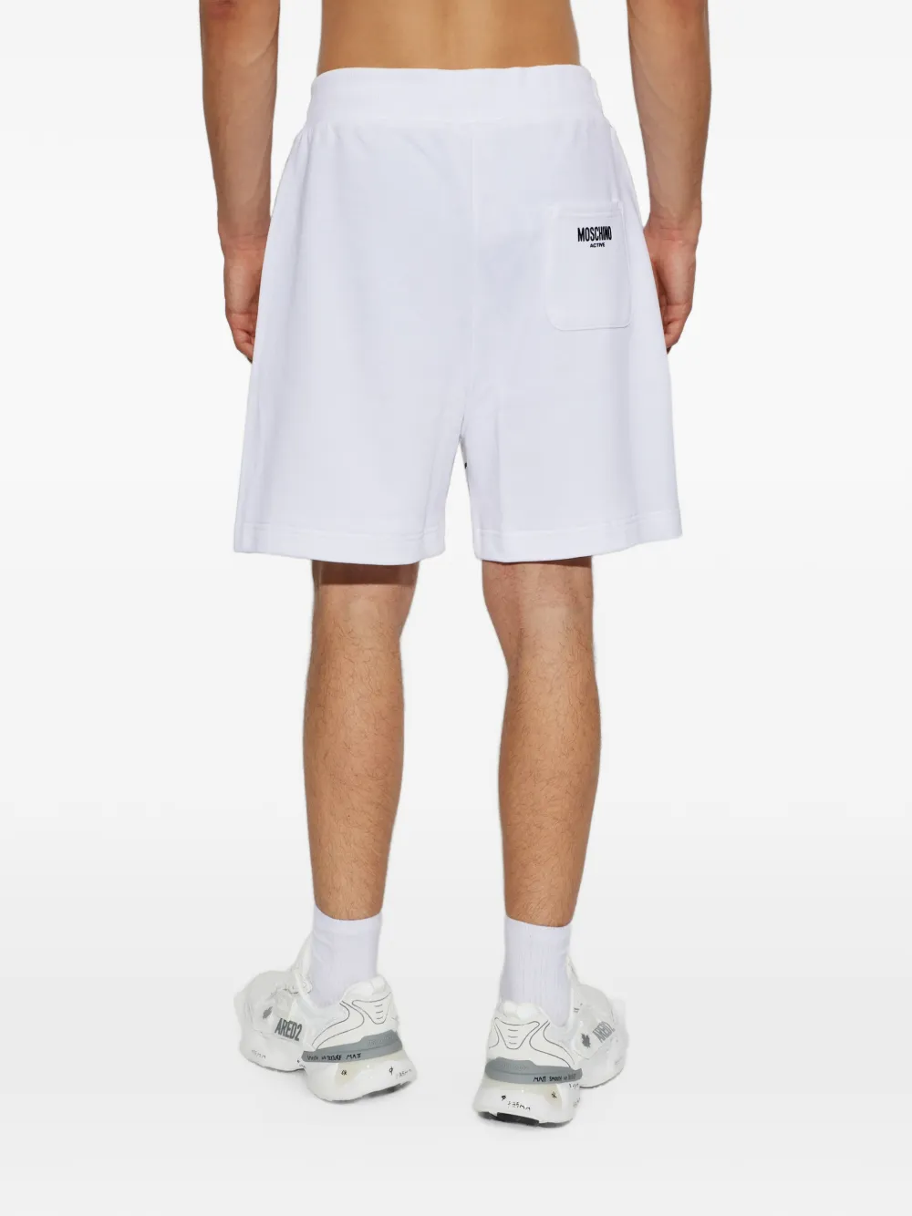 Moschino Trainingsshorts met logoprint Wit