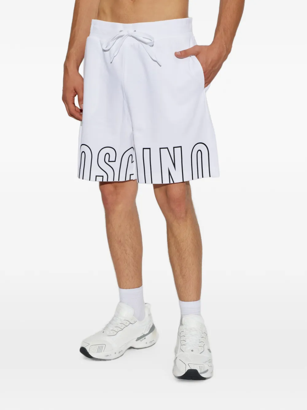 Moschino Trainingsshorts met logoprint Wit