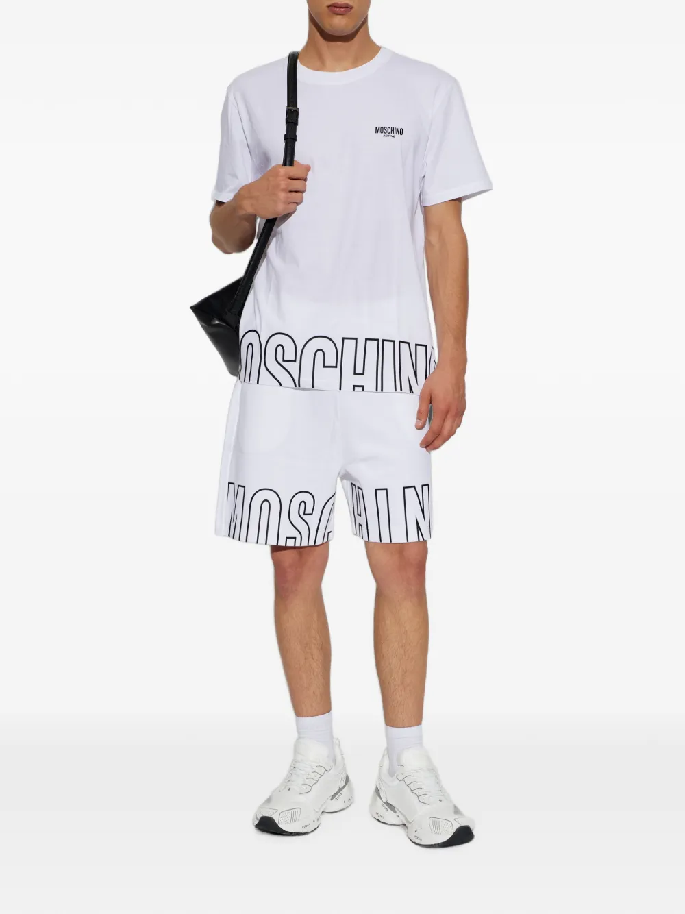 Moschino Trainingsshorts met logoprint Wit