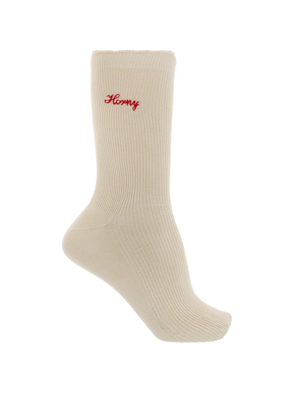 CARNE BOLLENTE embroidered ribbed socks · 42-46