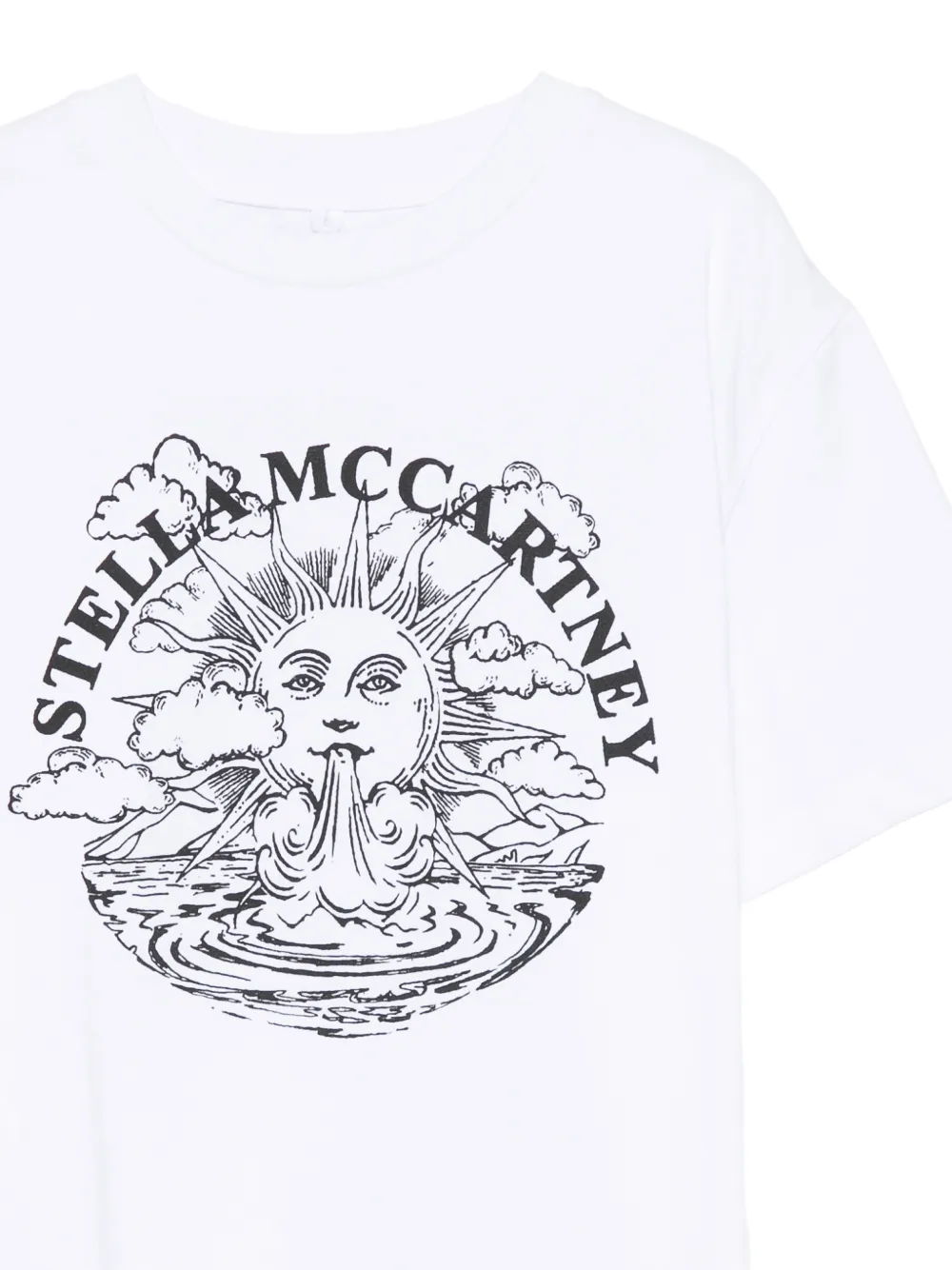 Stella McCartney Kids T-shirt met grafische print Wit