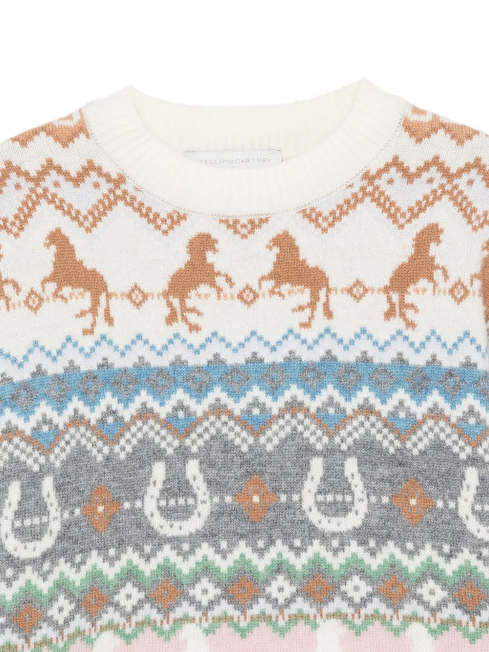 Stella McCartney Kids Fair Isle sweater Beige