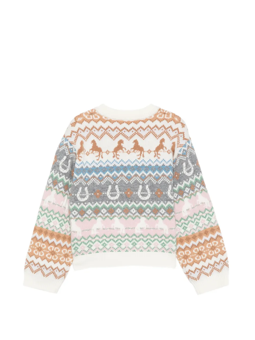 Stella McCartney Kids Fair Isle sweater Beige