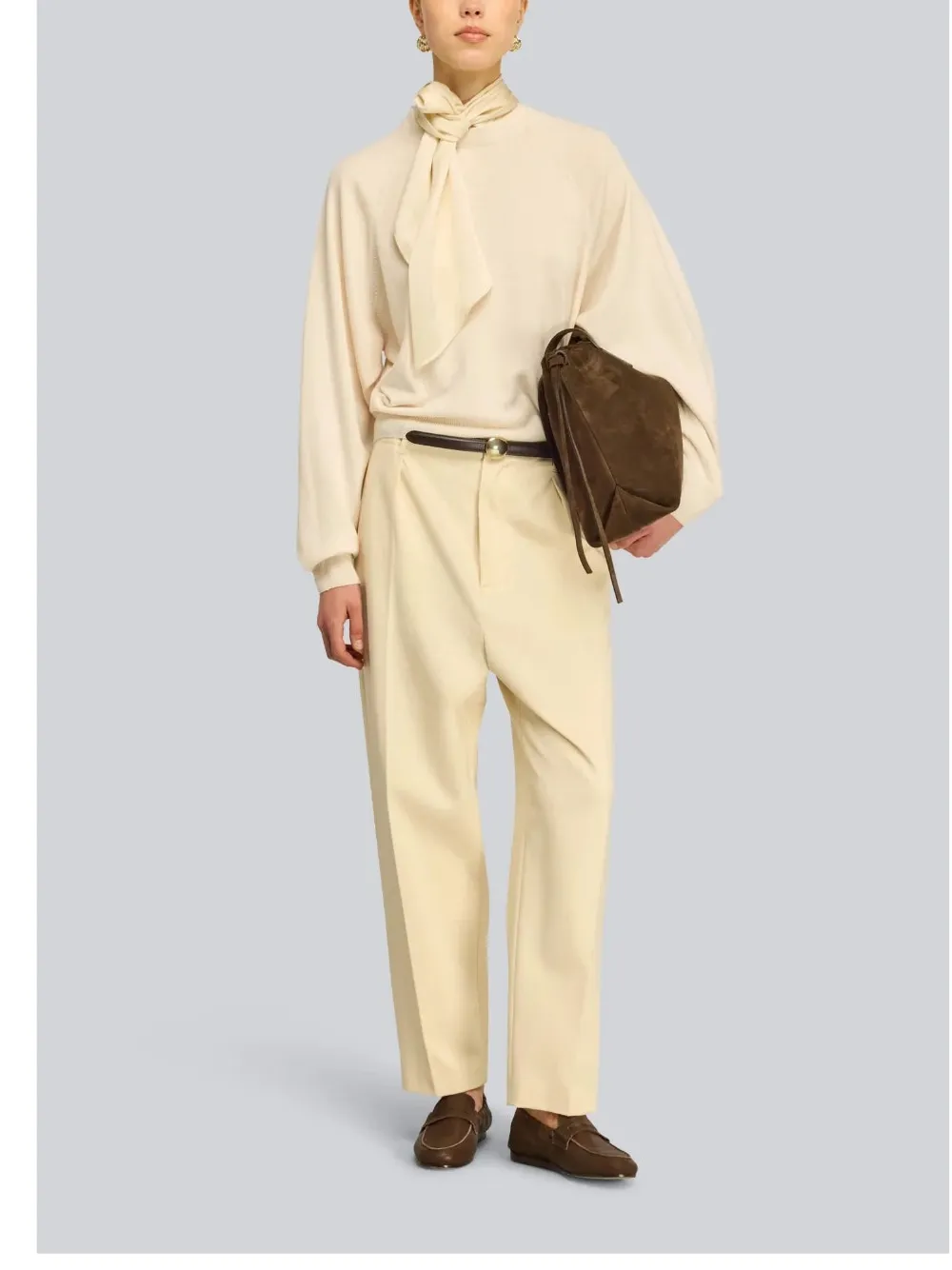 Semicouture Tera straight plooibroek Beige